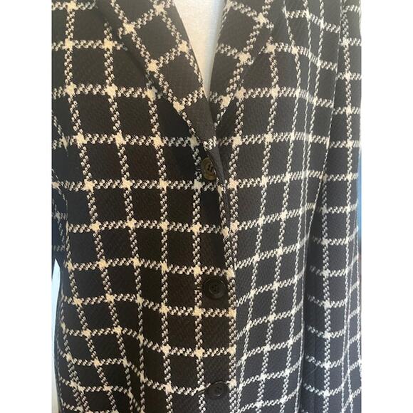 Talbots Women‎ Size 12 Wool Jacket Black White VINTAGE - Picture 3 of 6